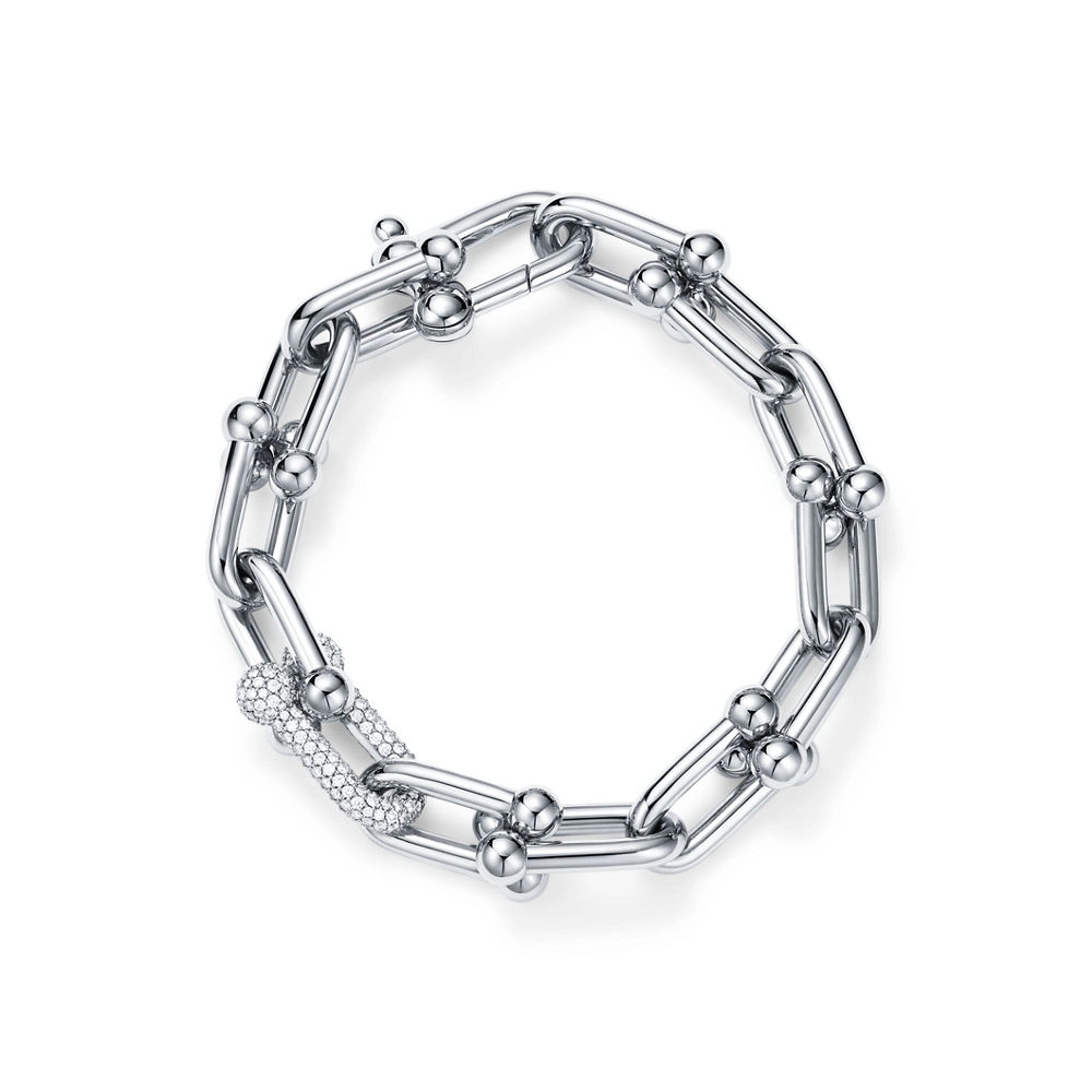 Tiffany & Co. Large Link Bracelet Tiffany HardWear White Gold