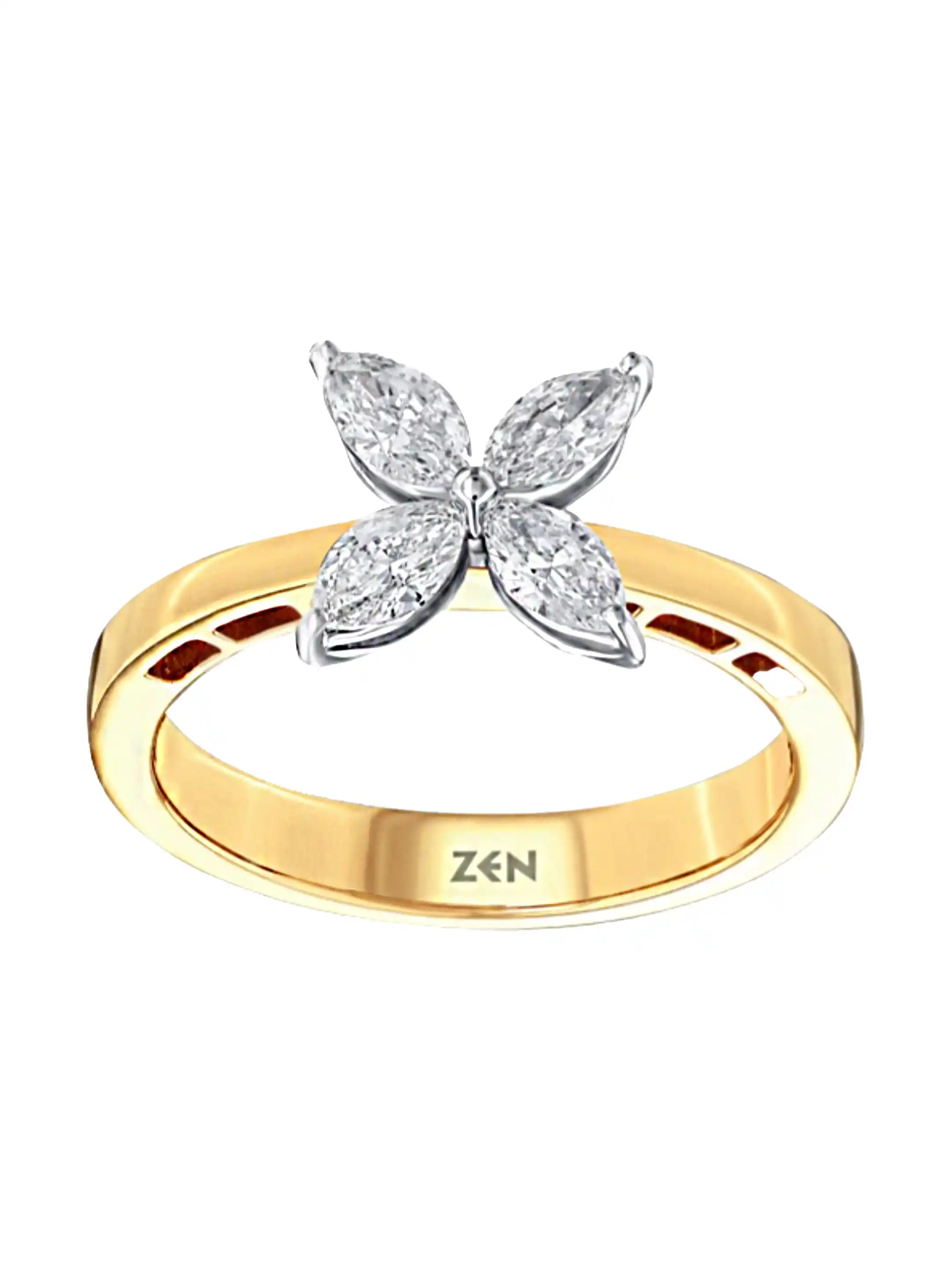 【未開封】Золотое Кольцо / GOLDEN RING Кольцо Zen Diamonds Желтое золото 750 - купить за 1244000 тг. в